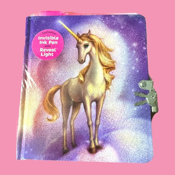 💰 5 FOR $40 / Kid's "Unicorn Dreams" Diary with Invisible Ink Pen (NEW) - Picture 5 of 6